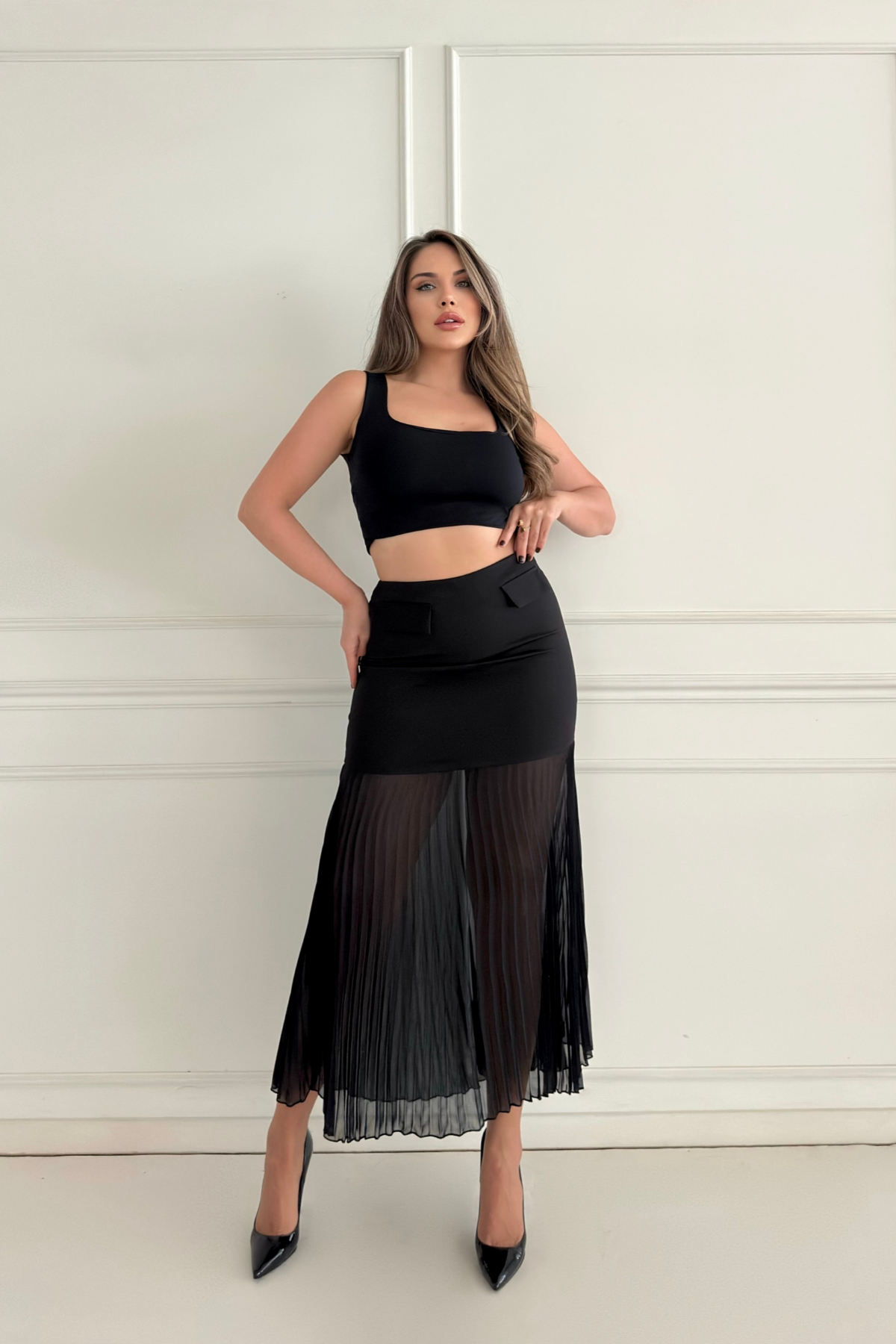 Юбка с кисточками