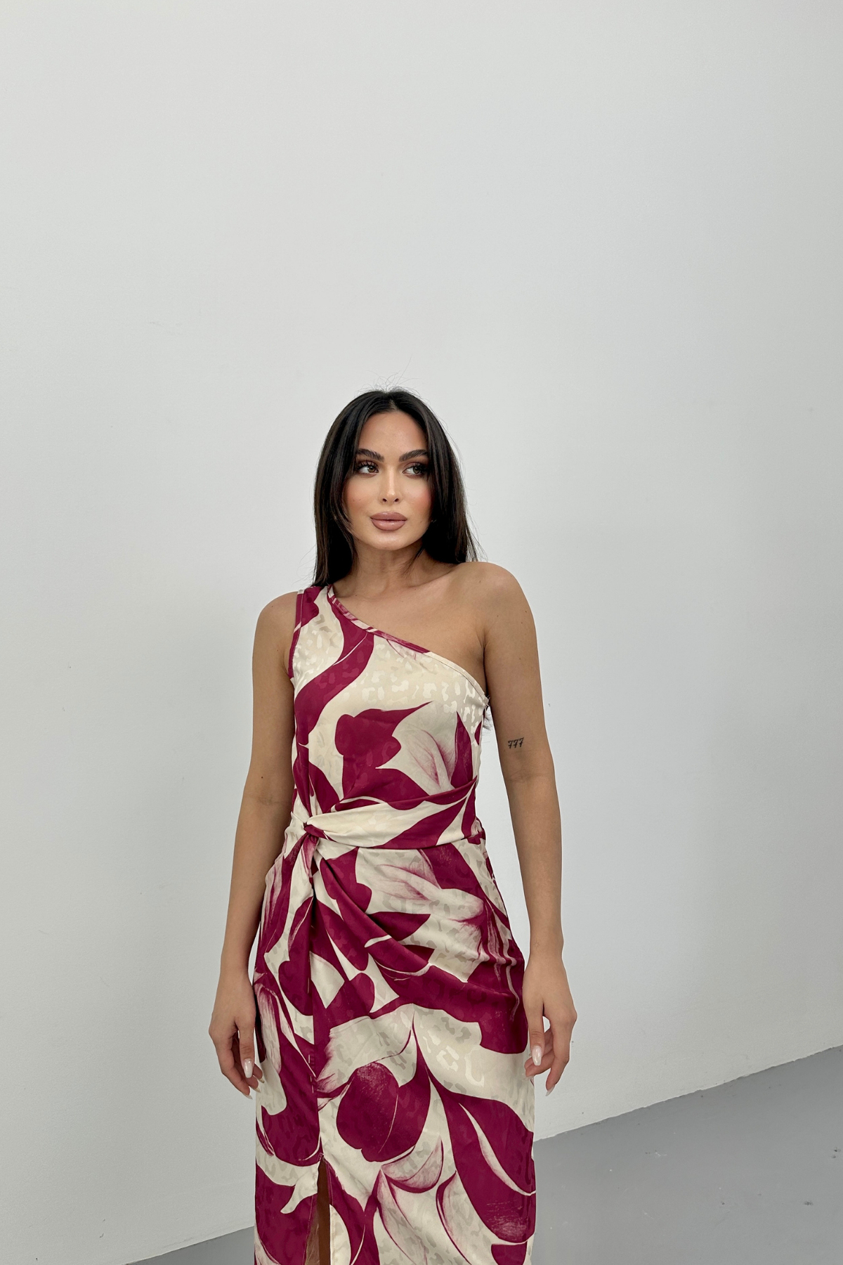 JACGUARD DIGITAL PRINTED DRESS