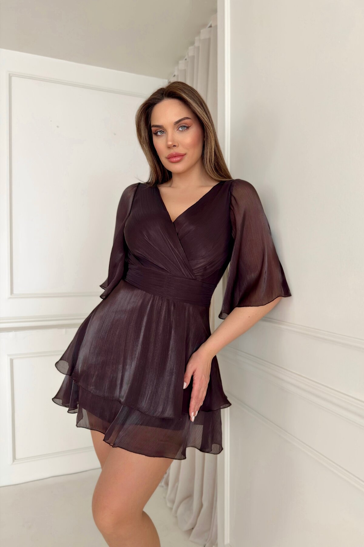 LAYERED GLITTER DRESS