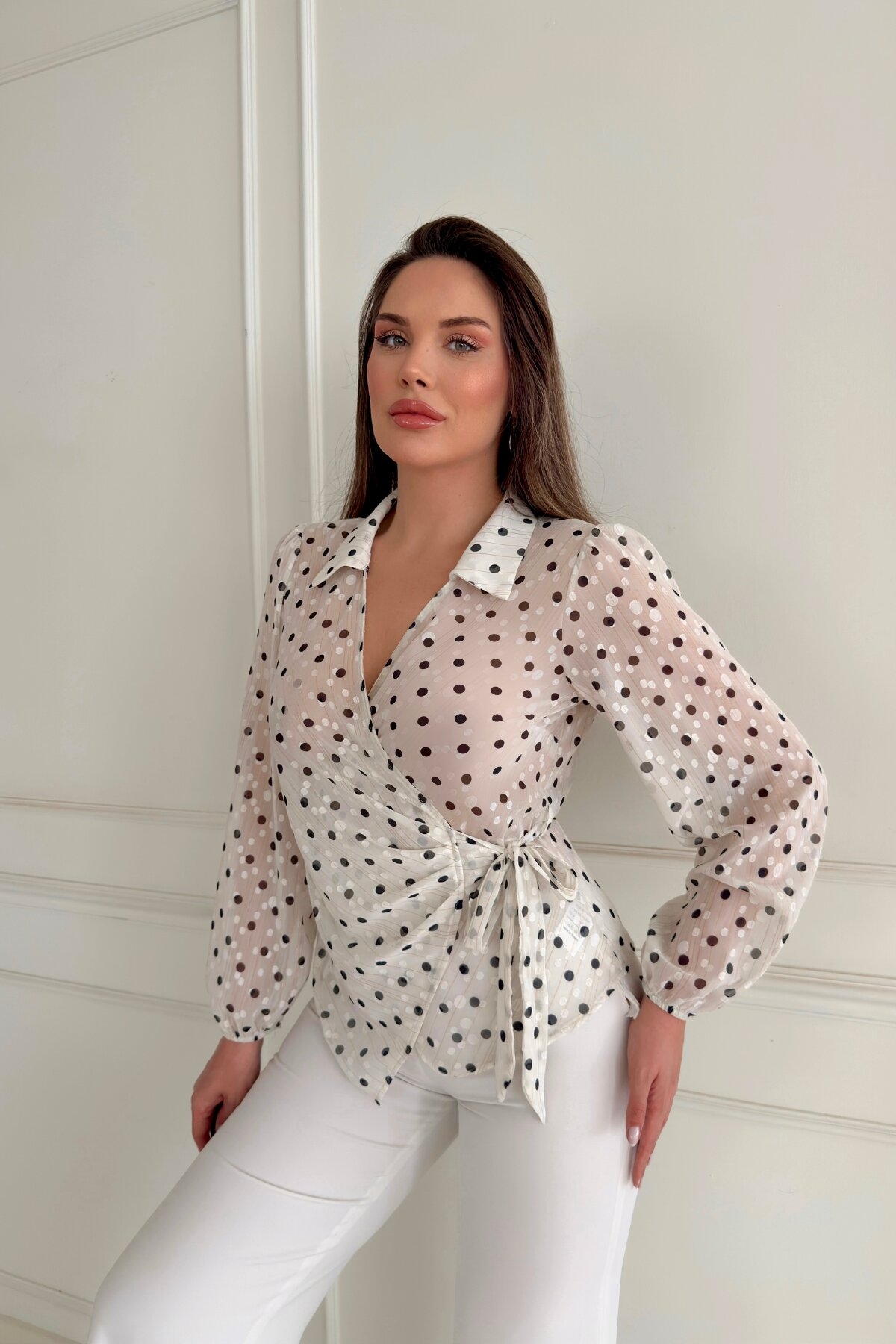 POLKA DOT BLOUSE