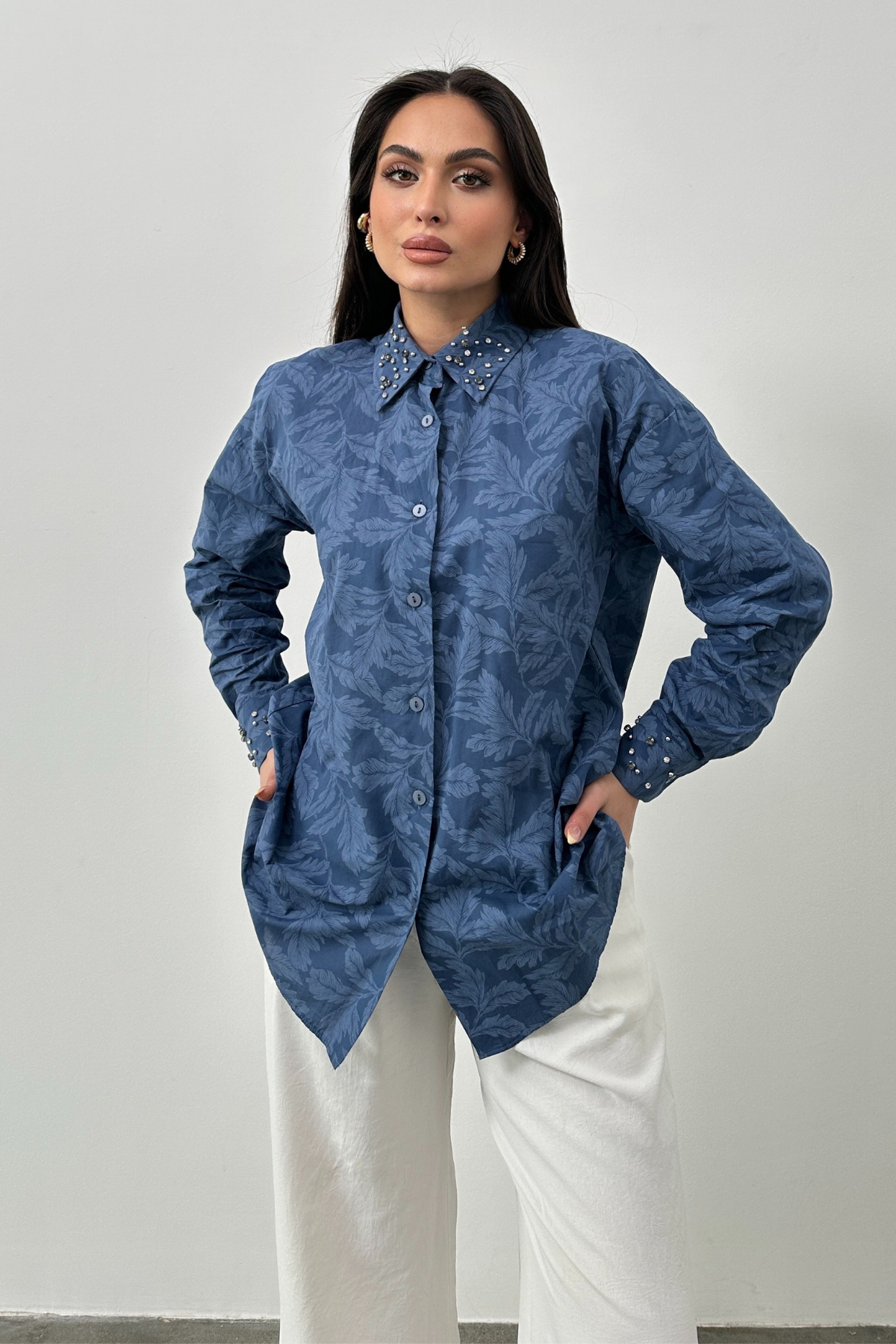 SCUBA PANELLED SATIN SHIRT