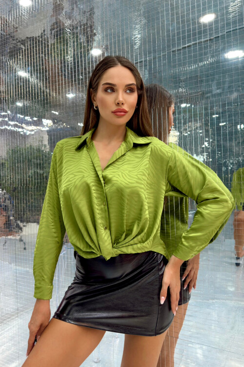 Jakarlı Düğümlü Bluz