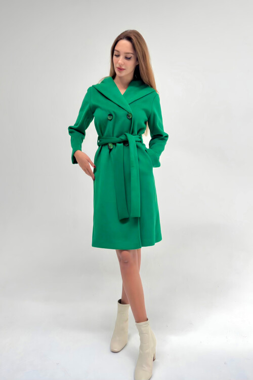 Кашемировое пальто с капюшоном