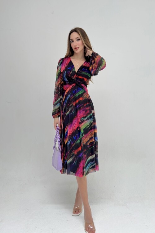 Düğümlü Tül Elbise