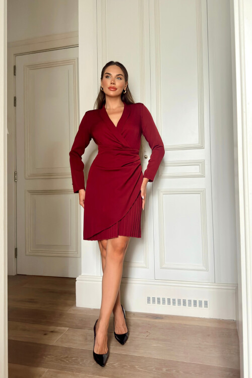 Плиссированное двойное платье