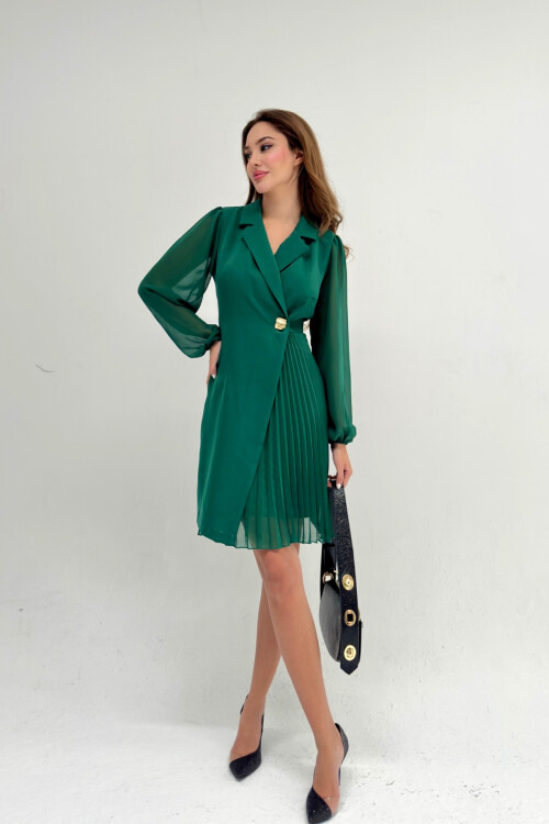 Kollar Şifon Double Elbise