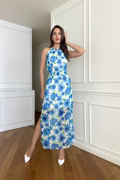 Блестящее шифоновое платье