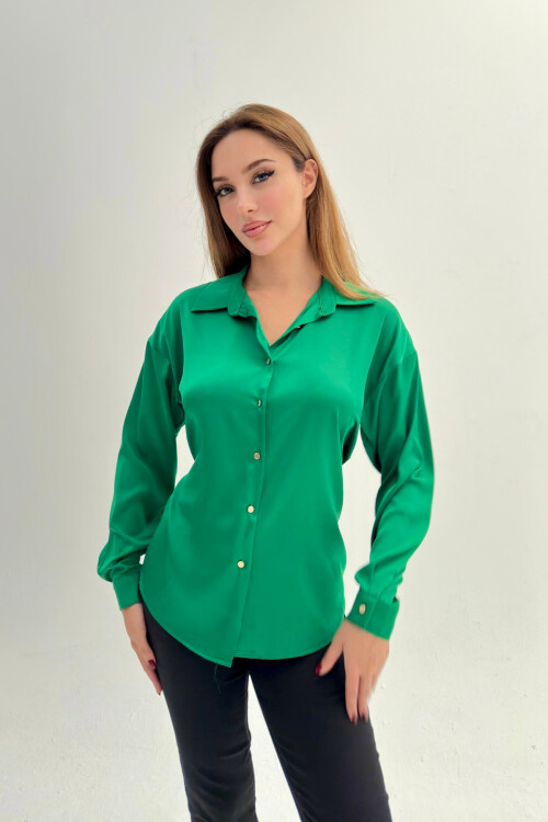 Düz Saten Gömlek