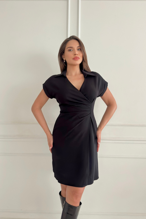 Двойное платье с эластичной резинкой на талии