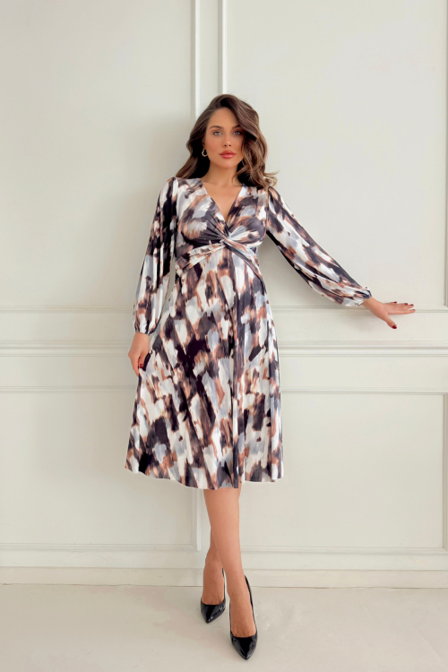 Düğümlü Likralı Elbise