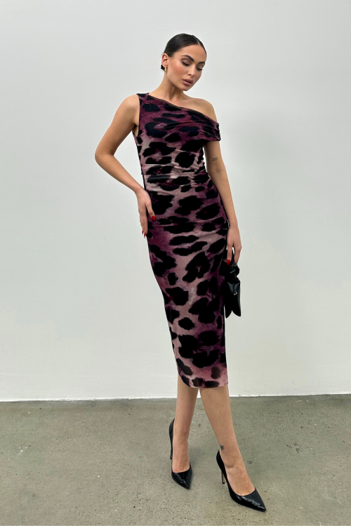 PATTERNED TULLE DRESS