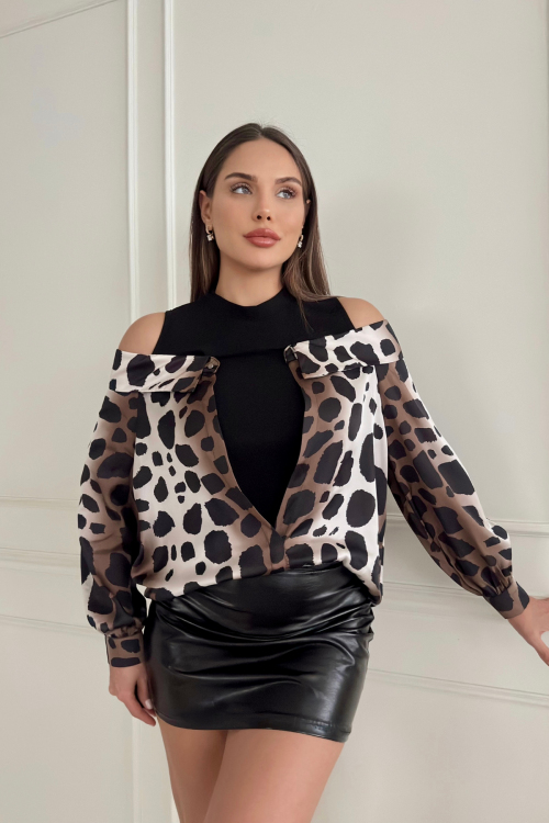 Scuba Garnili Saten Gömlek