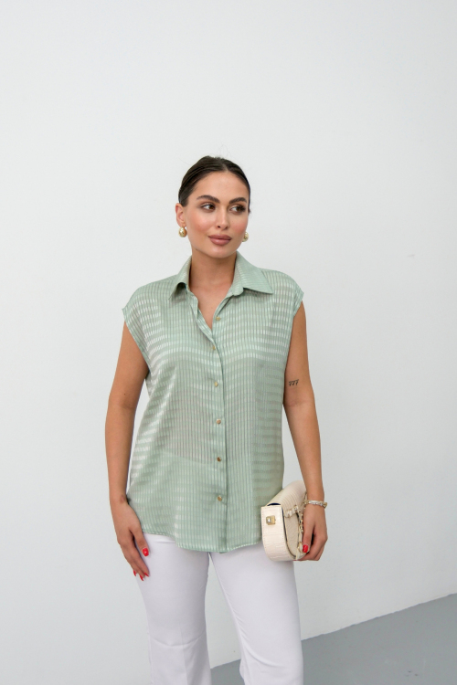 SCUBA PANELLED SATIN SHIRT