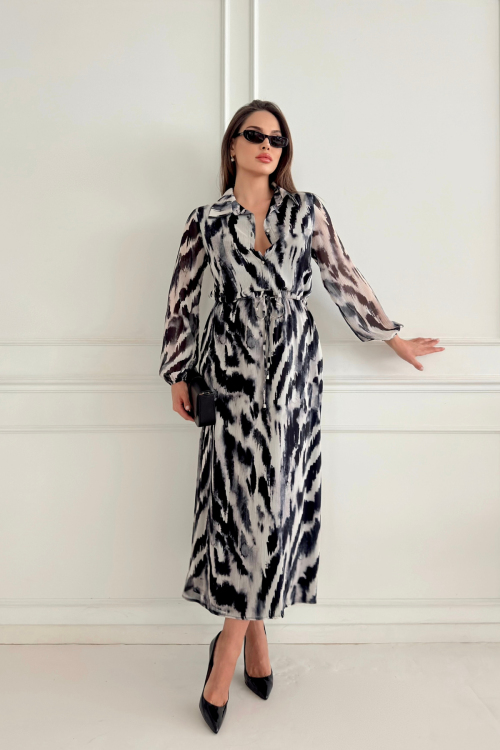 Блестящее шифоновое платье