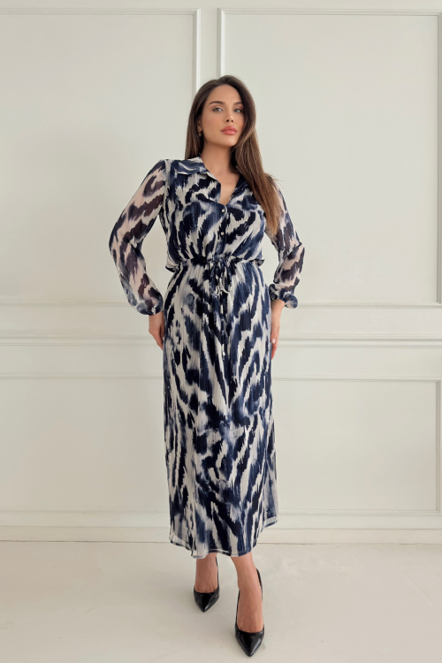 Блестящее шифоновое платье