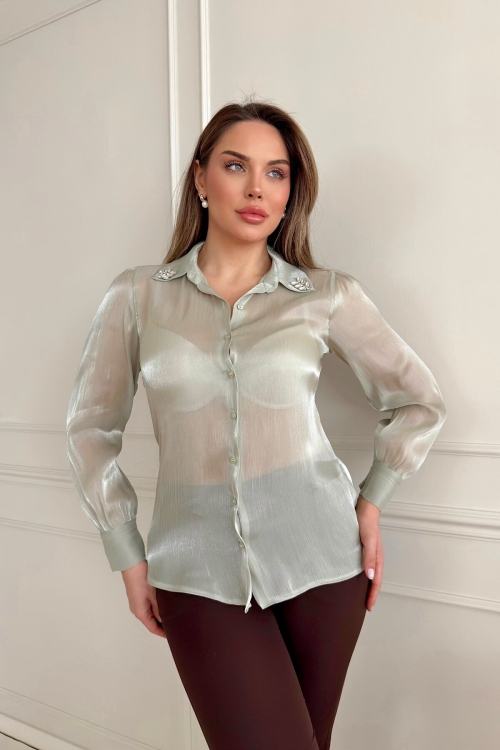 STONE EMBROIDERED SHIRT