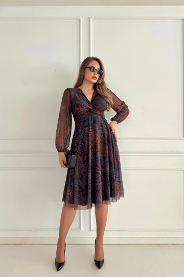 Платье из тюля с узором